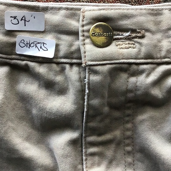 Carhartt khaki work shorts GUC 34” waist - Picture 1 of 4